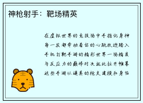 神枪射手：靶场精英